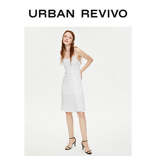 URBAN REVIVO YU22R7EF2001 女装气质拼色波点吊带连衣裙