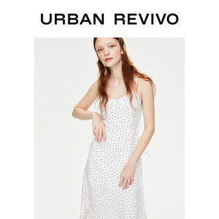 URBAN REVIVO YU22R7EF2001 女装气质拼色波点吊带连衣裙
