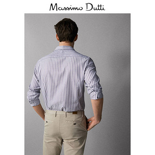 Massimo Dutti  EASY IRON  00126026400 男士修身条纹衬衫