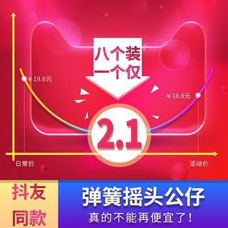 易尚品 创意可爱摇头公仔 表情包车载摆件