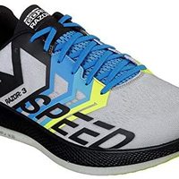 SKECHERS 斯凯奇 Skechers GOrun Razor 3 Hyper 男士跑步鞋 (黑色/绿黄色、6.5 M US)
