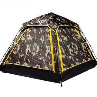 狼行者 帐篷户外3-4人家庭套装野营露营防水野外全自动帐篷 迷彩色 LXZ-1056