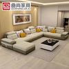  曲尚家具 QUSHANGJIAJU家具 JIAJU 转角沙发组合 升级旗舰版 六件套 360*240*90*180*70cm