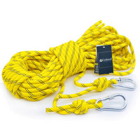 Golmud 10MM登山绳 安全绳索 登山绳子  救生绳 救援绳子 户外 捆绑绳 徒步装备 金黄色10米打结JS07123