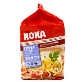 KOKA 可口 黑椒蟹肉味 方便面泡面 85g*10包