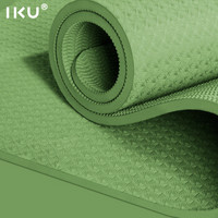 IKU瑜伽垫加厚15mm加宽80cm防滑仰卧起坐平板支撑TPE瑜珈健身垫子 平衡绿