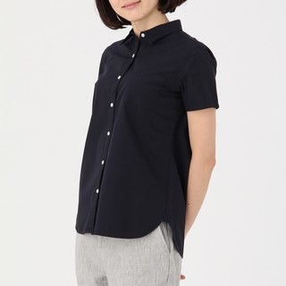 無印良品  無印良品 MUJI 女式平纹短袖衬衫