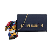 LOVE MOSCHINO “爱”莫斯奇诺 女士Logo牌饰翻盖单肩斜挎包