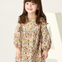 Annil 安奈儿 女童碎花连衣裙