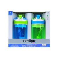 contigo 康迪克 塑料吸管杯 400ml/2只装