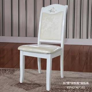 木巴家具 CZ144+YZ389 现代简约白色餐桌椅组合