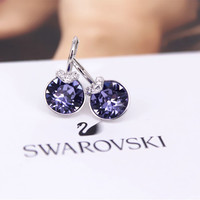 Swarovski 施华洛世奇 Bella V  5389358- 优雅气质穿孔耳环/耳饰 紫罗兰