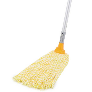 ct施达tmmr250yw圆头超细纤维拖把配伸缩铝杆吸水地拖黄色