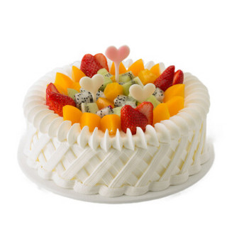 好利来 花漾甜心 生日蛋糕 酸奶提子 限天津、大连、成都订购 直径30cm