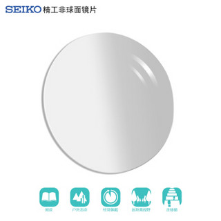 精工(SEIKO)单焦点非球面眼镜片1.55 SCC膜层树脂远近视配镜定制一片装