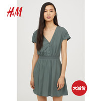 H＆M DIVIDED HM0595114 女装碎花V领短袖连衣裙