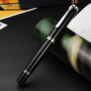 百利金（Pelikan）德国进口M805系列18K金尖钢笔墨水笔 黑色EF