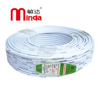 敏达 电线电缆 国标铜芯聚氯乙烯护套软电线 RVV3*4 100米/盘