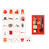 谋福 9910 微型消防站消防器材全套消防柜消防工具放置柜展示柜消防箱应急柜 1.4米消防站(3人热销配置)