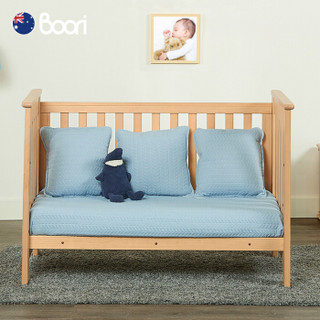 Boori 潘尼尔婴儿床 实木儿童床澳洲进口南洋杉多功能婴儿床宝宝拼接大床 B-PICBD 杏仁色