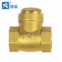 信业 全铜卧式止回阀 黄铜止水阀 单向阀逆止阀水表止逆阀 DN40