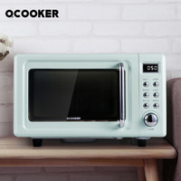 圈厨 家用微波炉小型迷你平板小米微波炉 18L CR-WB01 复古绿