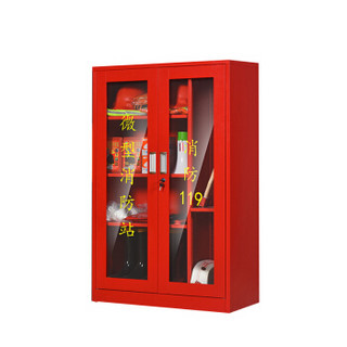 谋福 CNMF 96373消防柜消防器材柜微型消防站柜应急工具展示柜（单独消防柜 1800*1600*400 ）