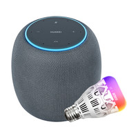 华为AI音箱+华为智选炫彩灯泡 智能声控炫彩灯泡 智能家居 小艺音箱套装