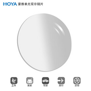 豪雅（HOYA）逸派系列双非球面眼镜片1.74 唯极膜（VG）+兰御防蓝光膜层树脂远近视配镜一片装