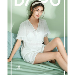 DAPU 大朴 67062830556 女士短袖睡裙 短裙/白色 XL