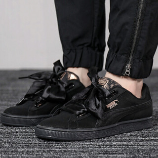 PUMA 彪马 Suede Heart 女士休闲运动鞋 367029-02 黑色 36