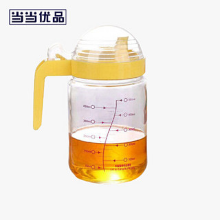 当当优品 玻璃油壶 塑料盖带刻度 550ml