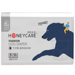 Honeycare 狗狗纸尿裤母狗生理裤狗尿不湿女狗卫生巾月经裤 S腰围26-46cm12片装