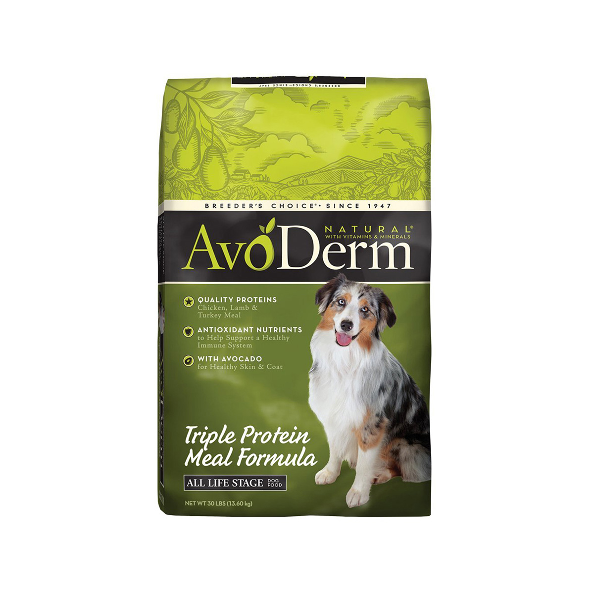 avoderm 牛油果 三重美味配方全犬粮 30磅/13.6kg