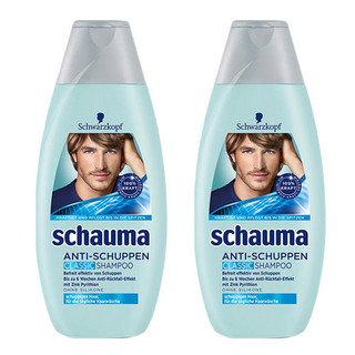 Schwarzkopf 施华蔻 Schauma 男士去屑无硅油洗发水 400ml*2瓶