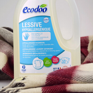 逸乐舒 ecodoo进口洗衣液 无荧光剂 婴幼儿童洗衣液 无香有机洗涤剂温和不刺激1.5L