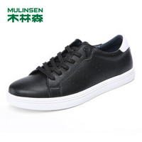 木林森（MULINSEN）韩版简约百搭时尚小白休闲板鞋 黑色 41码 SS87304