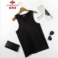 俞兆林（YUZHAOLIN）背心 男士简约冰丝无痕速干无袖薄款打底衫背心B260-T017黑色M