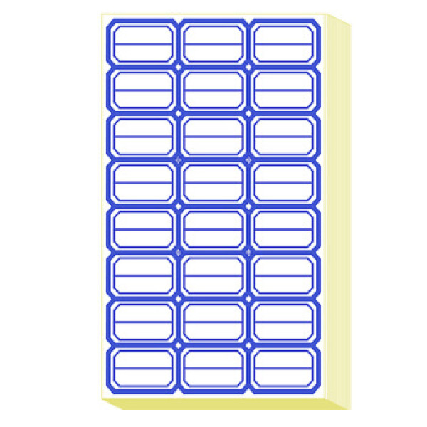 自粘性标签贴纸 不干胶口取纸价格资料分类纸 蓝色38*25mm(65张)