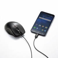 山业 日本SANWA有线鼠标type-c苹果ipad手机笔记本安卓surface平板双模