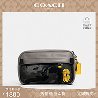 COACH/蔻驰男士迷彩印花EDGE腰包黑色