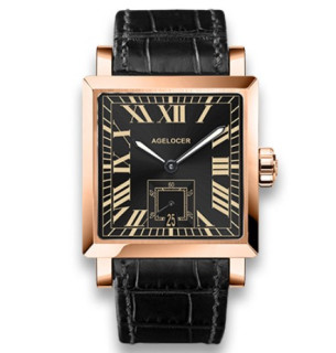 艾戈勒agelocer寇德克斯系列瑞士手表男士方形全自动机械手表防水夜光