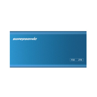 超音速 Supersonic 2TB type-c 3.1 移动固态硬盘（pssd）P20宝石蓝畅速轻薄 抗震防摔