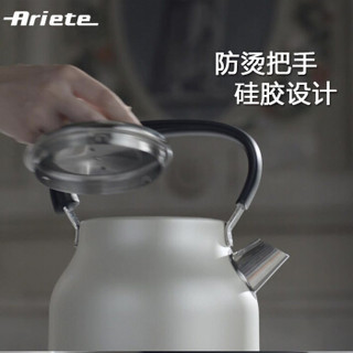 阿里亚特（Ariete）电水壶热水壶 1.7L家用304不锈钢烧水壶自动断电 2864白色意式复古系列