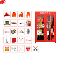 谋福9908微型消防站 消防物资柜 消防箱 放置柜展示柜应急柜1.8*1.2米全套消防柜(2人热销配置.详见描述)