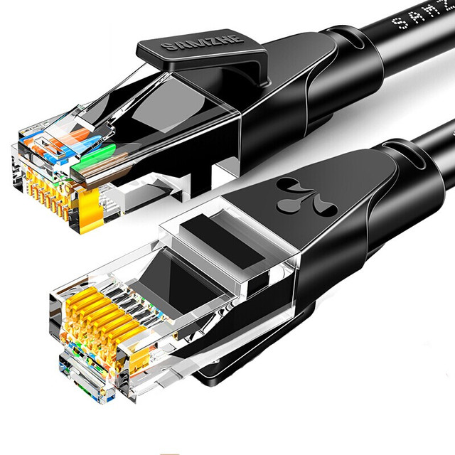 山泽 WD6010 六类CAT6 圆线千兆网线 1m 黑色