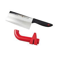 移动端：ZWILLING 双立人中式菜刀和红色磨刀器套装