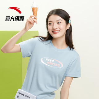 ANTA安踏关晓彤同款2020夏新款运动短袖女潮流T恤休闲百搭半袖针织衫