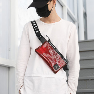 NIKE耐克AJ腰包女2020新款运动包斜挎包背包单肩包透明小包胸包潮