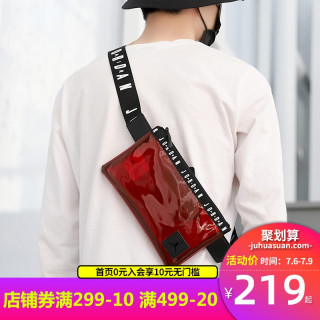 NIKE耐克AJ腰包女2020新款运动包斜挎包背包单肩包透明小包胸包潮